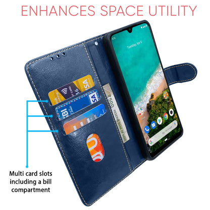 Pikkme Mi A3 blue & brown flip cover – photo 3