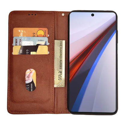 Brown wallet flip cover for iQOO 12 5G – Pikkme – photo 3