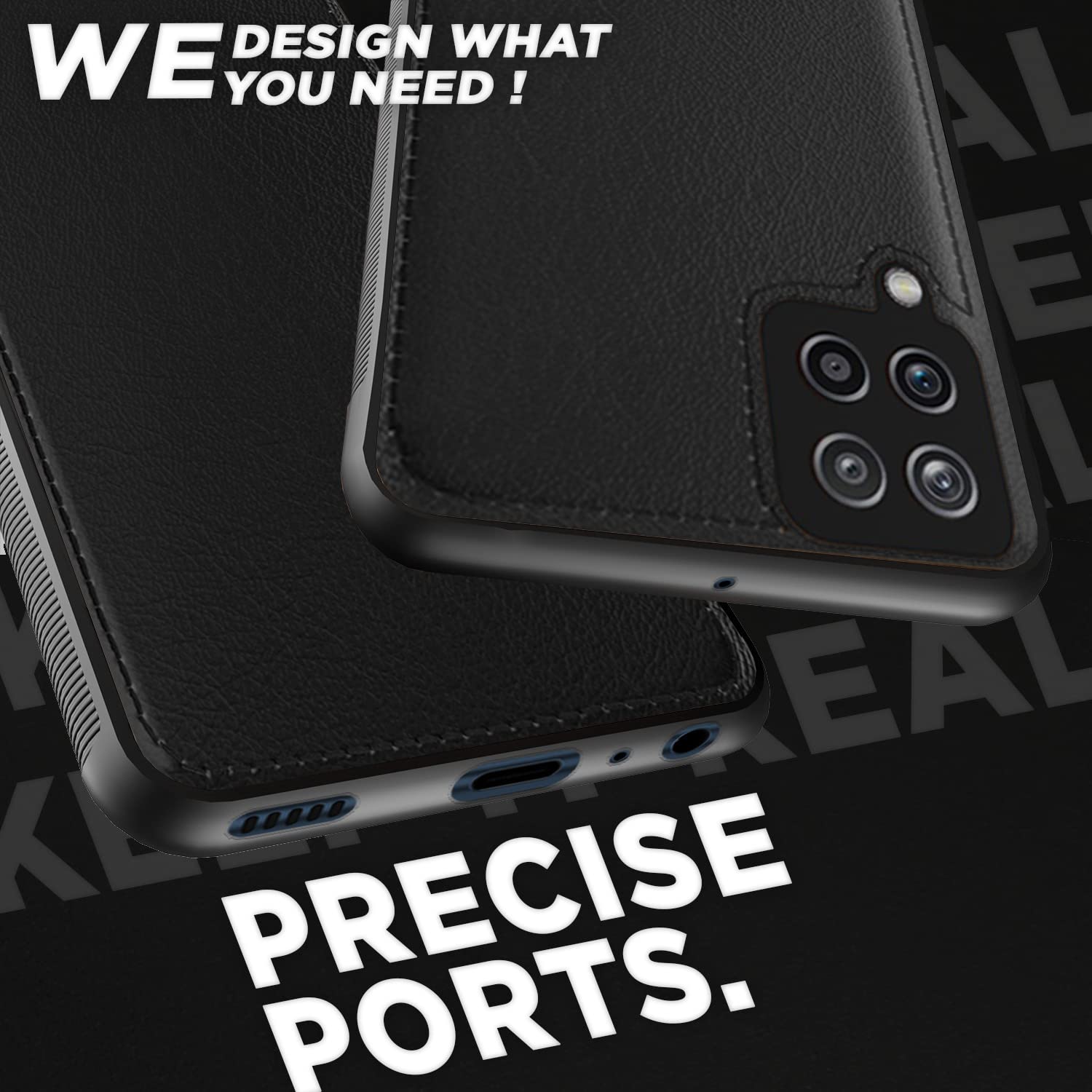 Pikkme black Leather mobile back cover for Samsung M32 Prime/M32 4G – photo 4