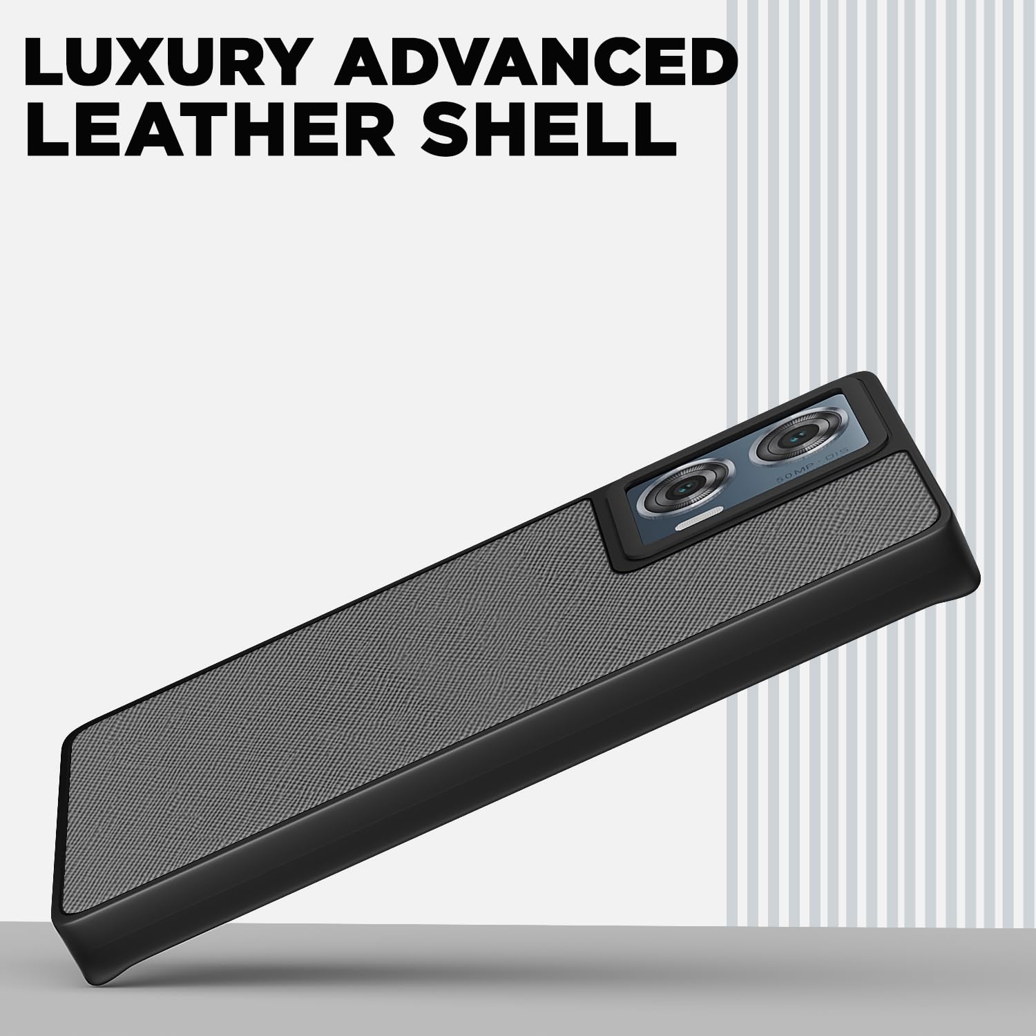 Grey Leatherback phone cover for Moto Edge 50 Fusion/G96 5G – Pikkme – photo 2