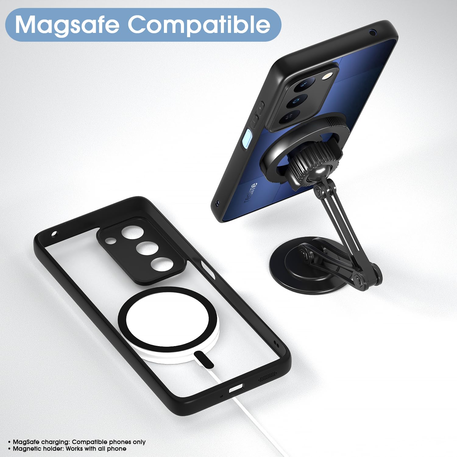 Black mag-safe MagSafe phone cover for Realme P4 Lite 5G – Pikkme – photo 7