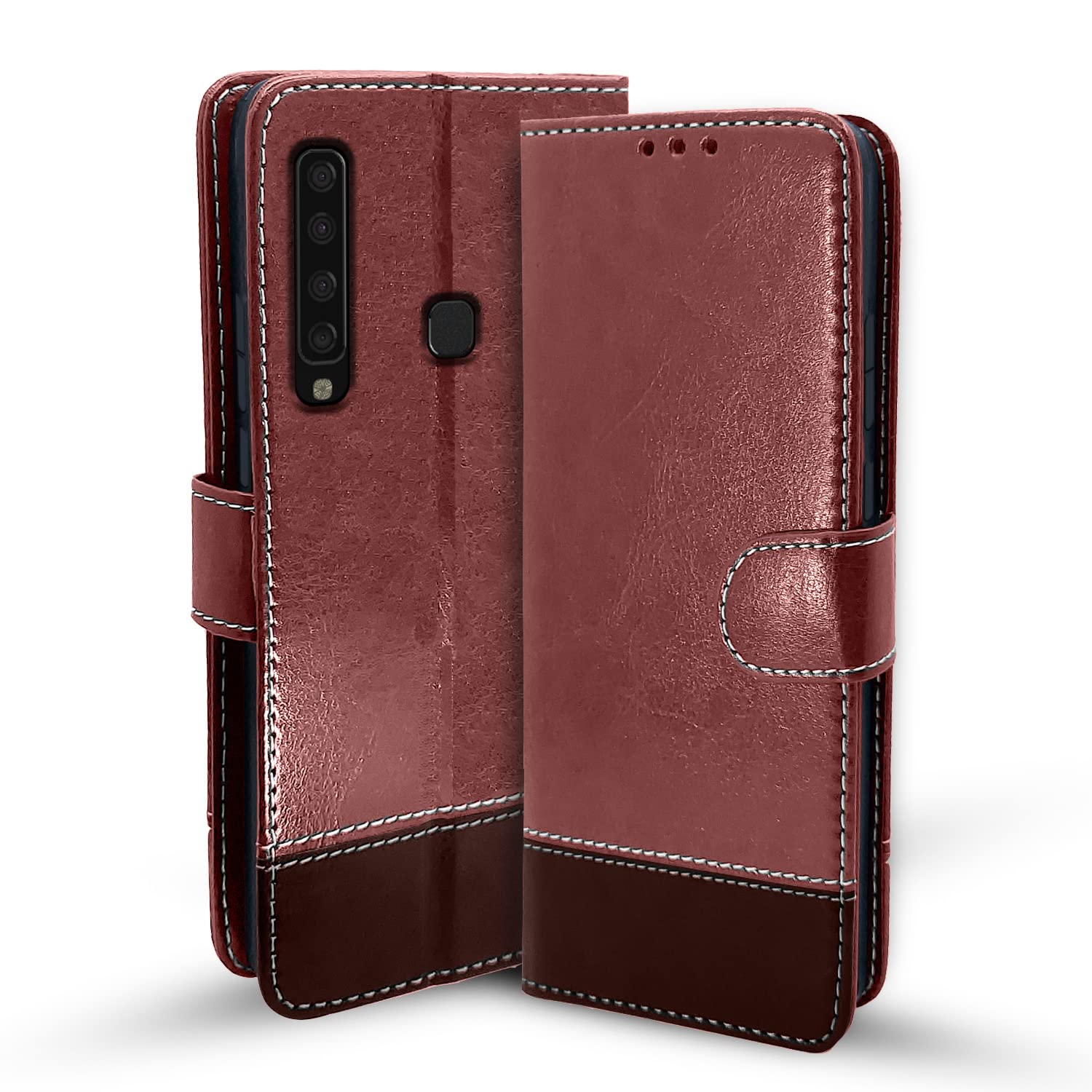 Pikkme brown & coffee mobile flip cover for Samsung A9 2018 5G