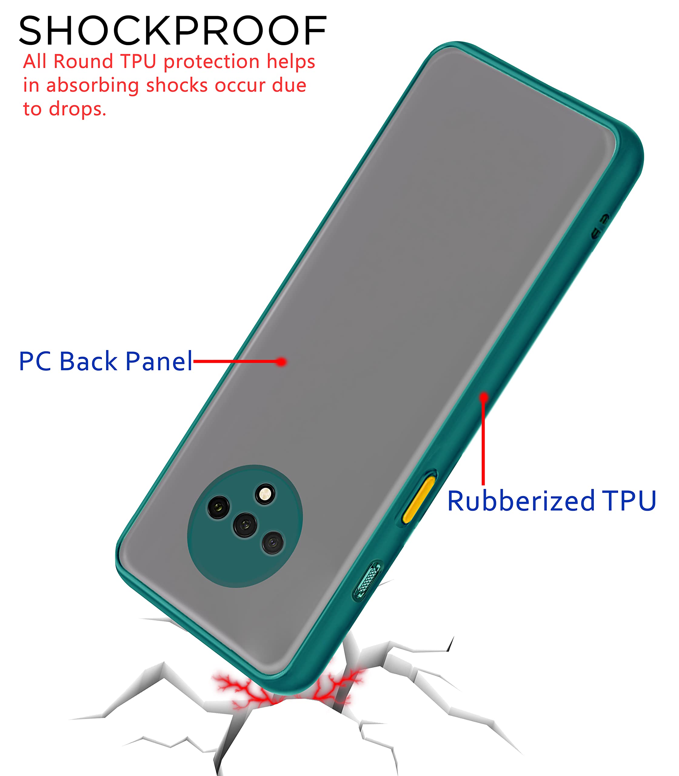Pikkme OnePlus 7T Hybrid green mobile cover – photo 4