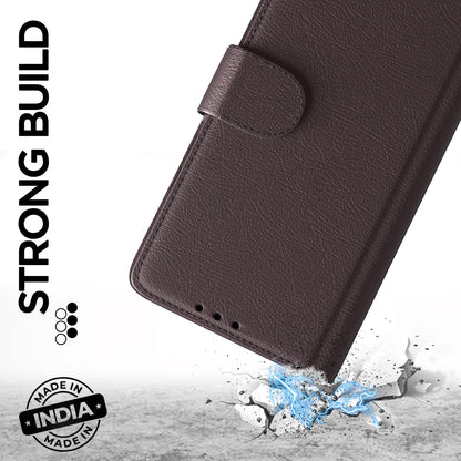 Pikkme Vivo V50 5G / V50e 5G Vintage Flip Cover (Coffee)
