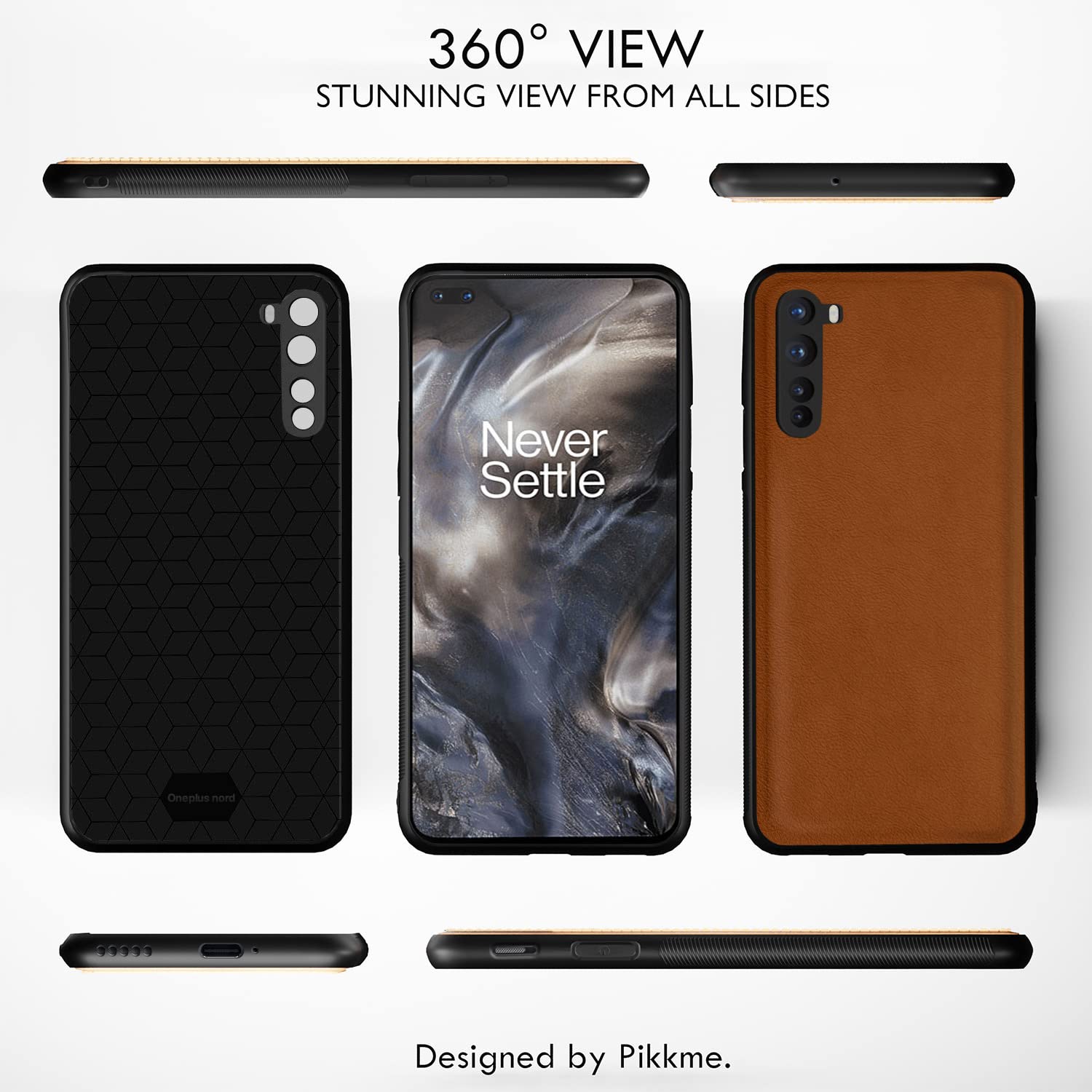 Pikkme camel Leather mobile back cover for OnePlus Nord (2020) – photo 3