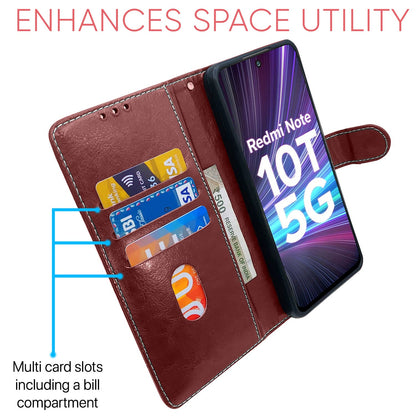 Pikkme Redmi Note 10T/Poco M3 Pro 5G Magnetic brown & coffee flip case – photo 3