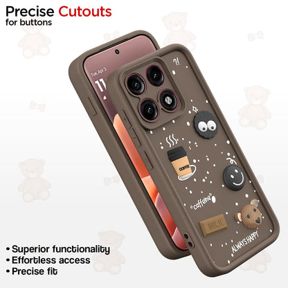 Pikkme Moto Edge 70 Pro 5G Bear Coffee brown mobile cover – photo 6