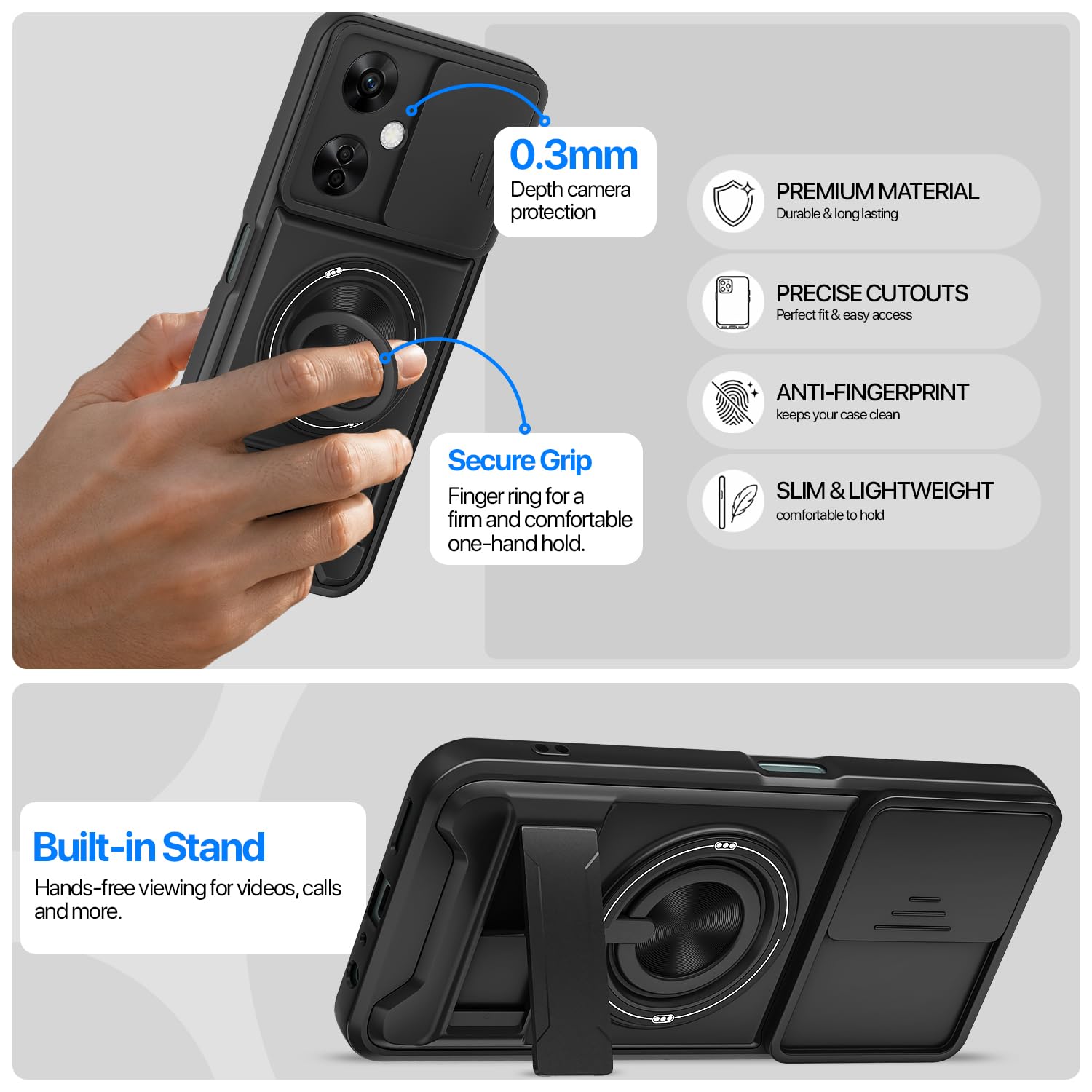 Pikkme OnePlus Nord CE 3 Lite/N30 5G black mobile cover – photo 3