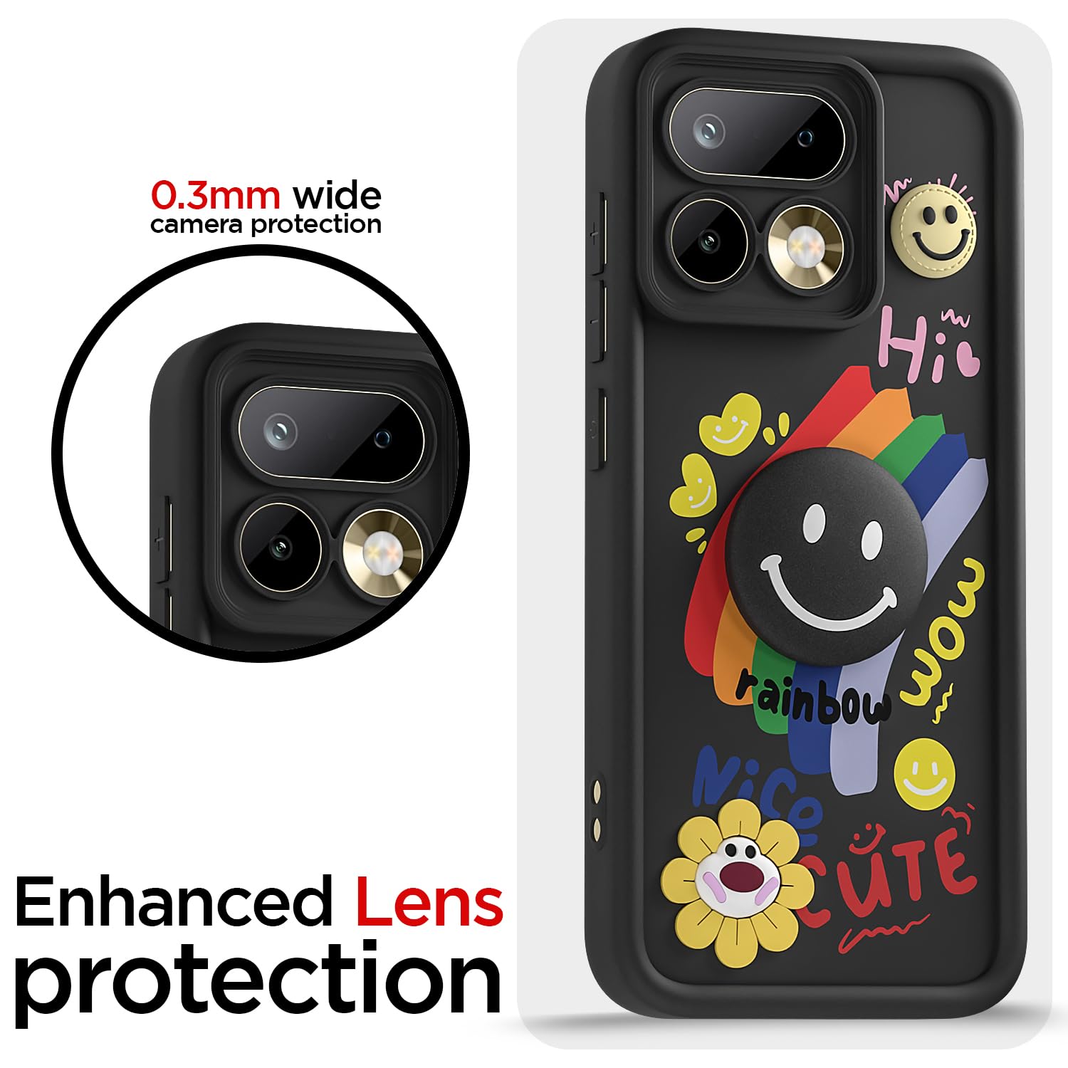 Pikkme black mobile cover for Realme 16 Pro 5G – photo 5