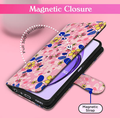 Pikkme pink flower Wallet flip case for Oppo A3 Pro 5G – photo 6