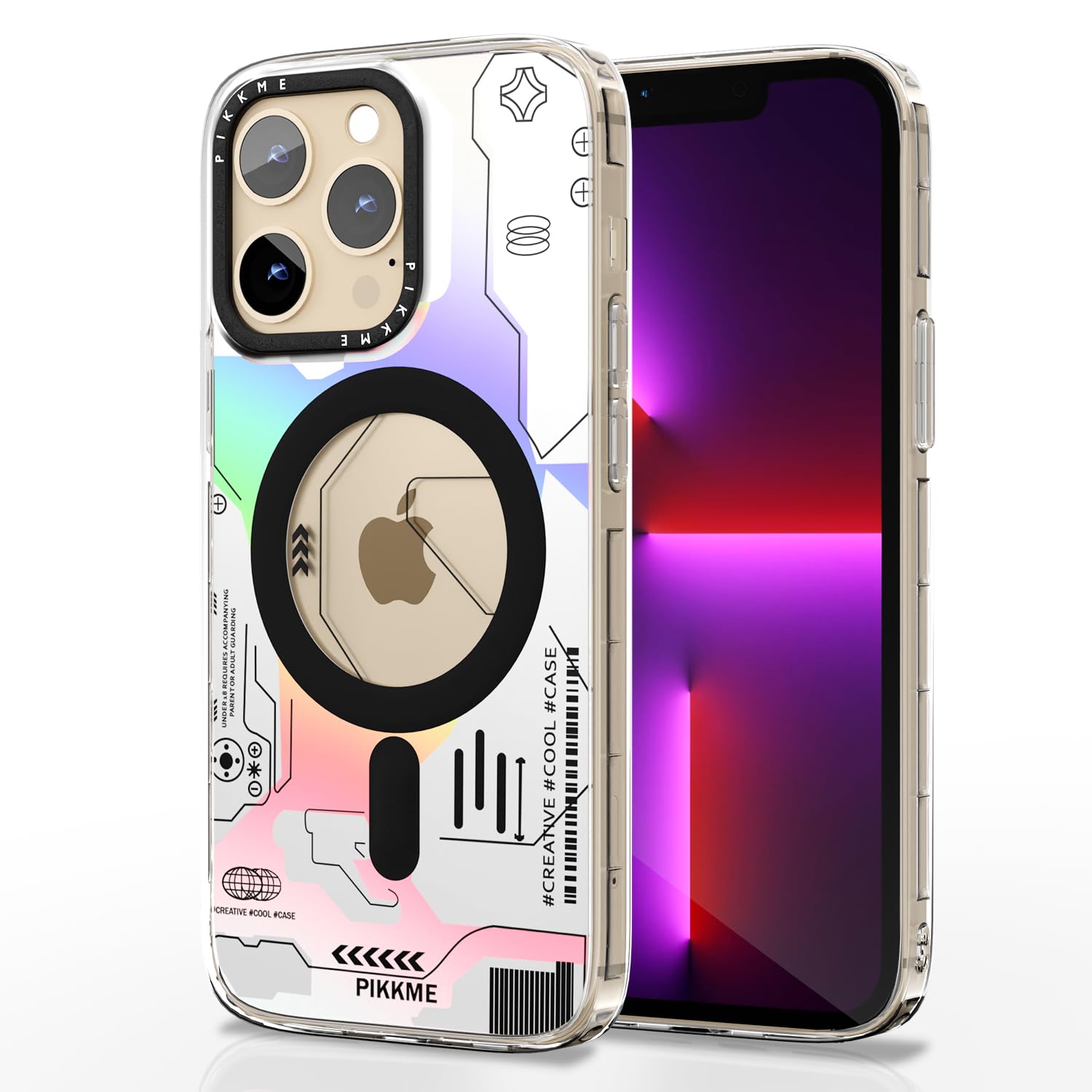 Pikkme iPhone 13 Pro Printmagsafe Back Cover (White)
