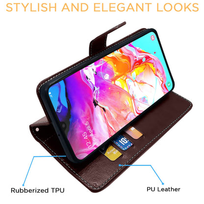 Coffee & brown Magnetic flip case for Samsung A70/A70s 5G – Pikkme – photo 5