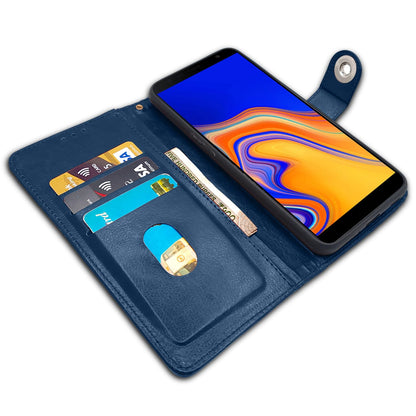 Pikkme Samsung Galaxy J4 Plus Button Flip Cover (Blue)