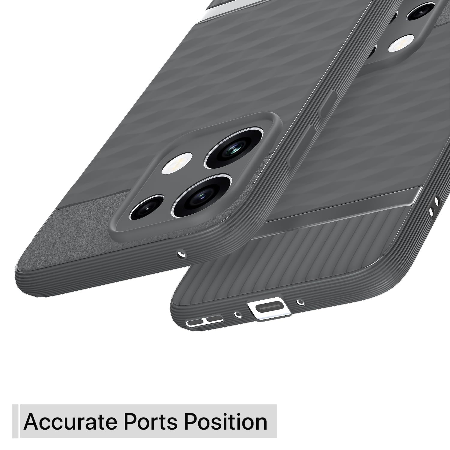 Pikkme Oppo Reno 16c 5G Silicone grey phone cover – photo 4
