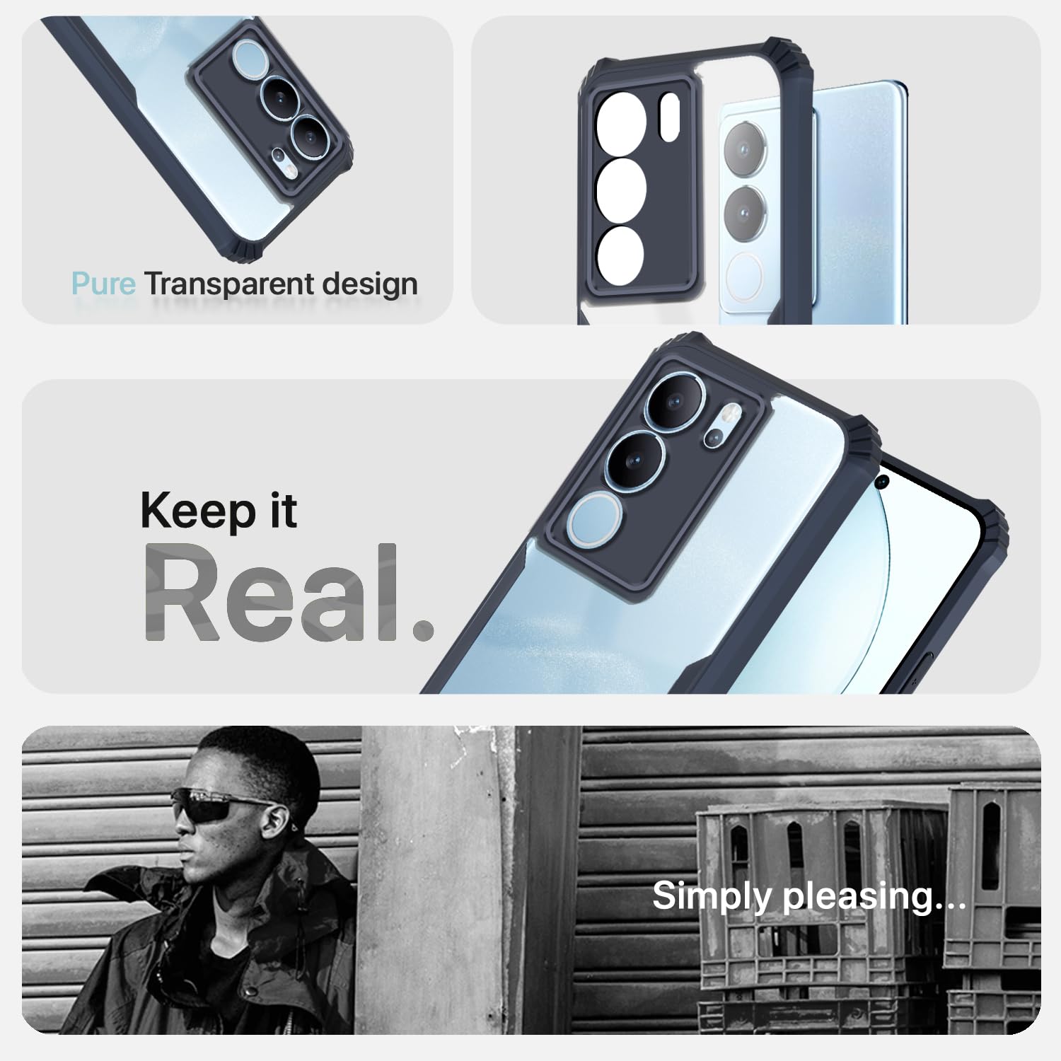 Pikkme Vivo V29/V29 Pro 5G Clear blue mobile back cover – photo 4