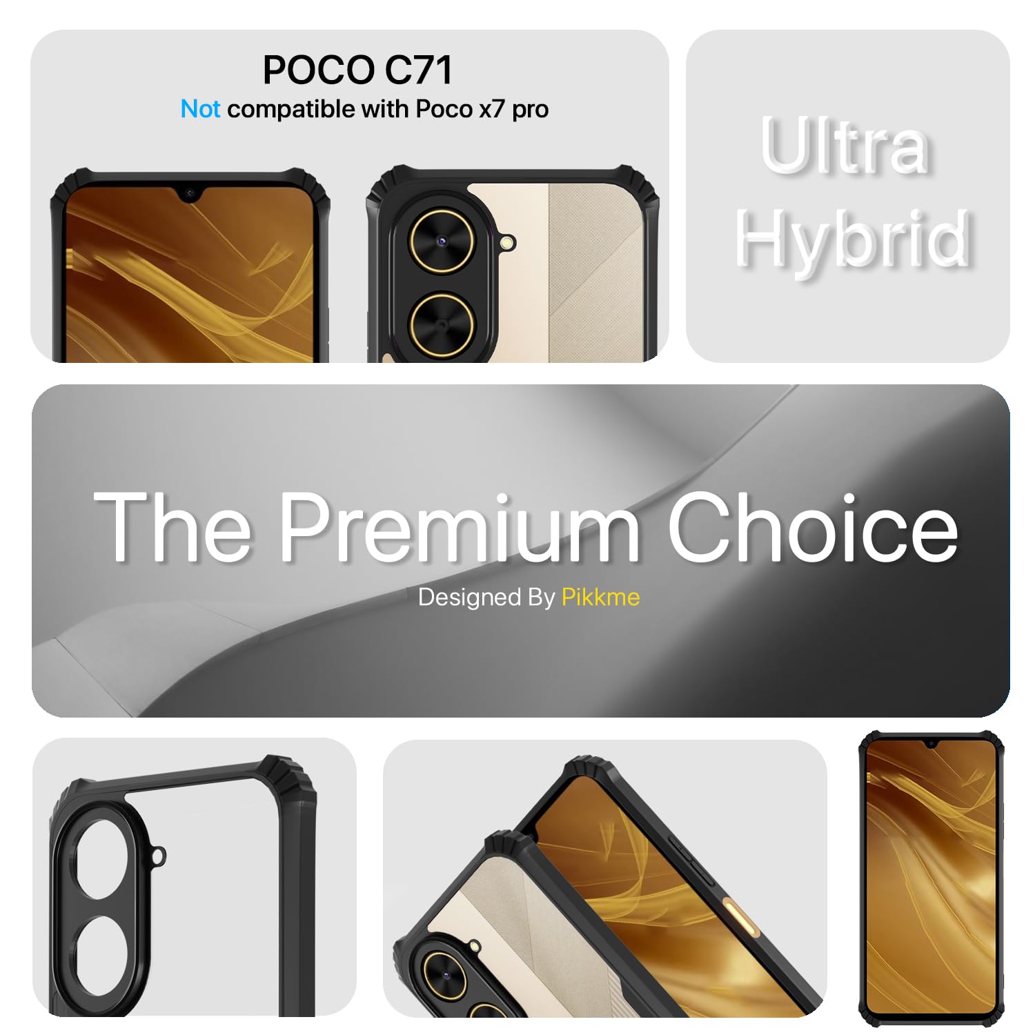 Pikkme Poco C71/Redmi A5 Ultra black back cover – photo 2