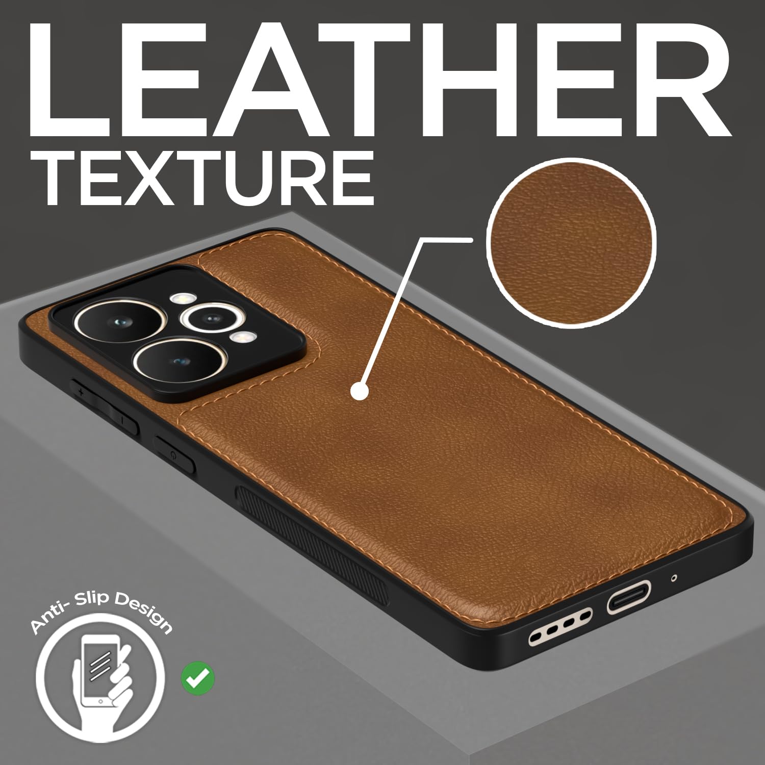 Realme 15 5G back cover in brown by Pikkme – photo 2