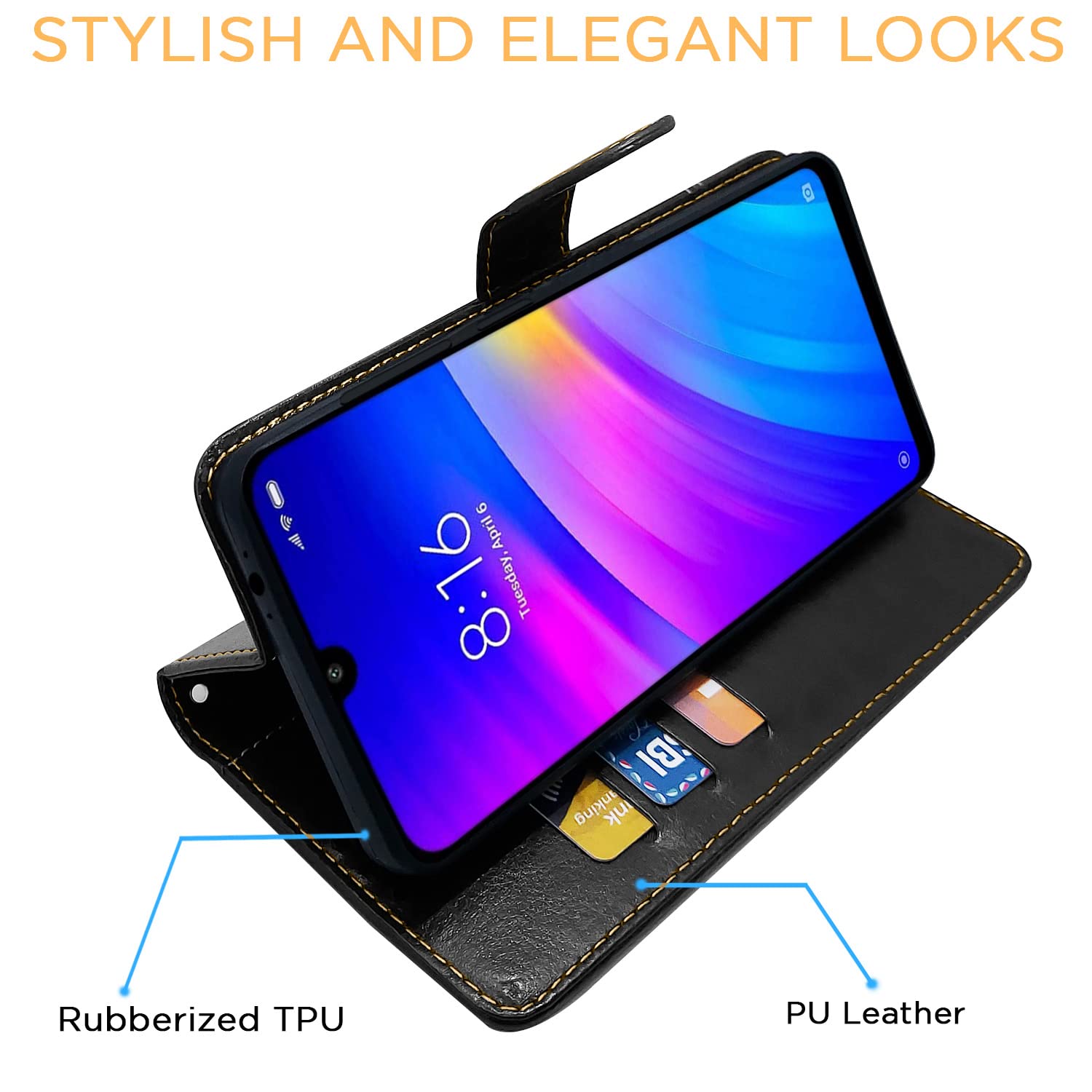 Pikkme black & brown Magnetic mobile flip cover for Redmi 7/Y3 – photo 5