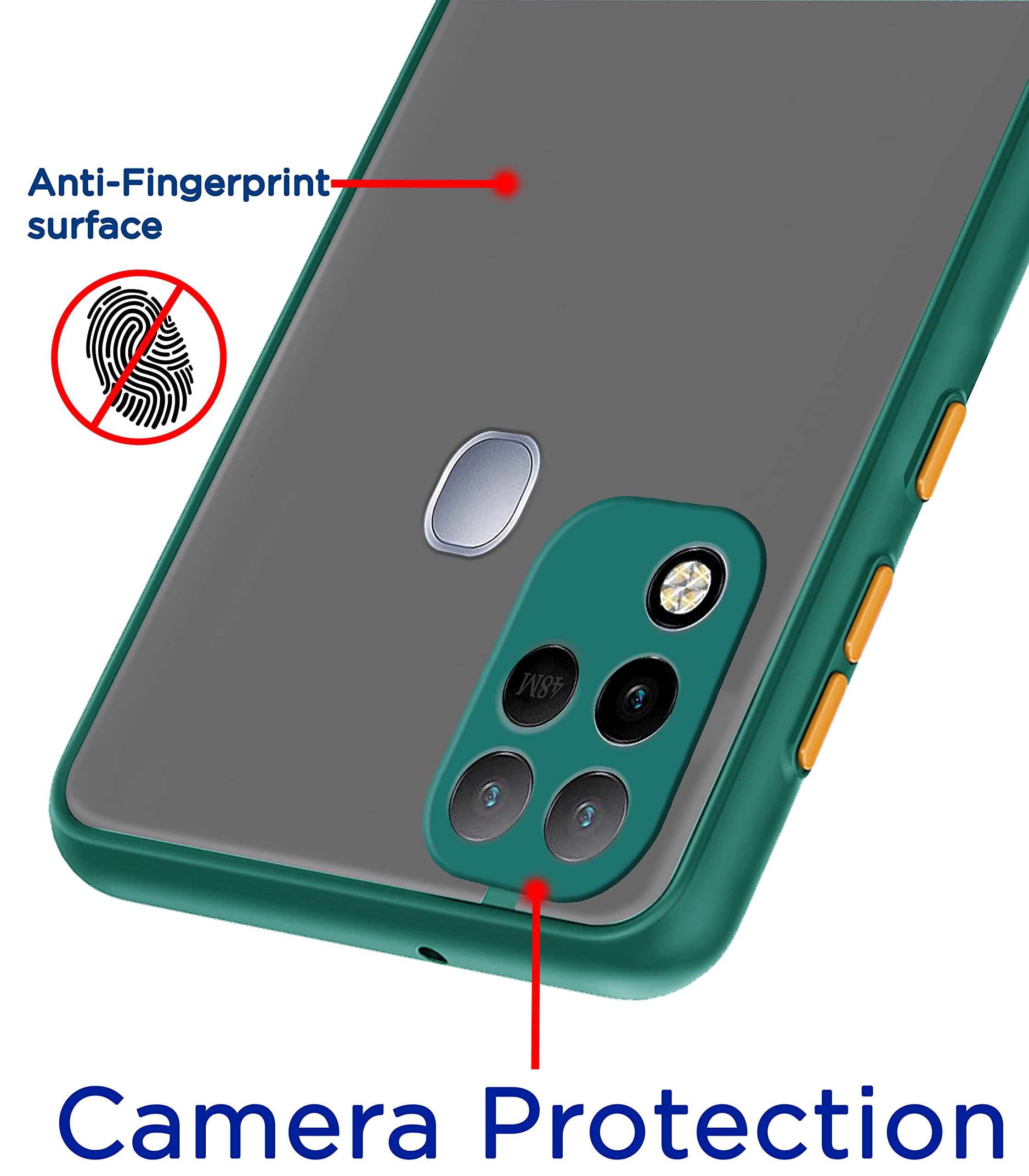 Infinix Hot 10s Hybrid mobile back cover in green by Pikkme – photo 2