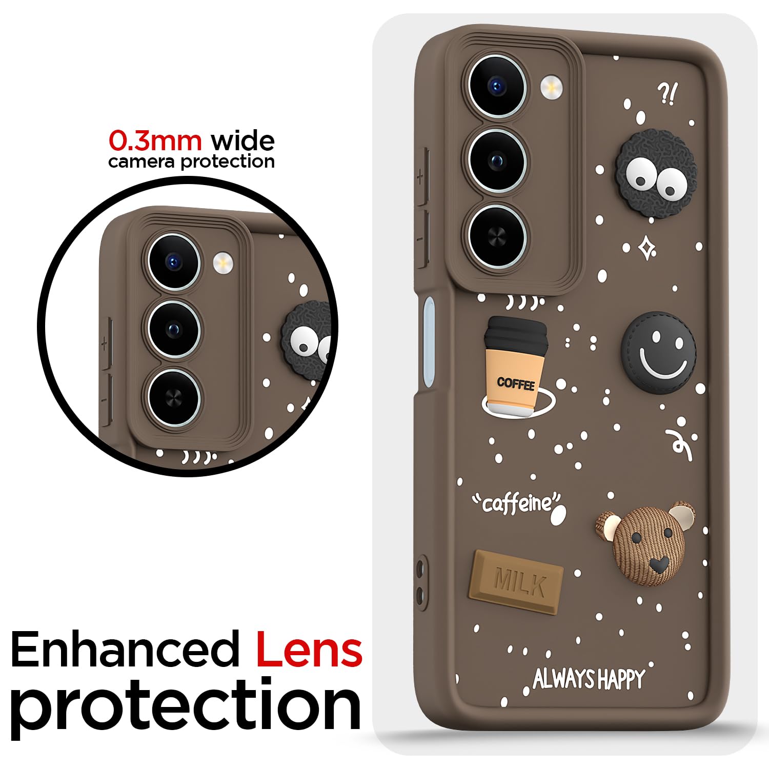 Pikkme brown Bear Coffee mobile cover for Realme P4 Lite/C83 5G – photo 5