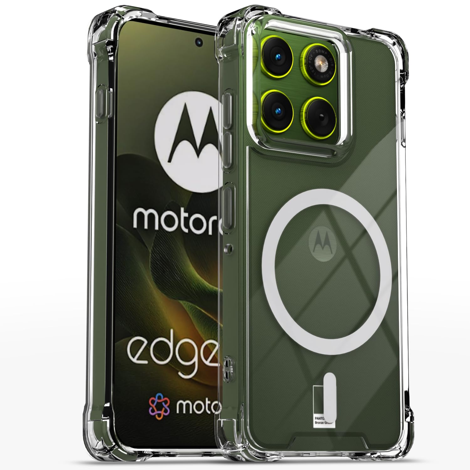 Moto Edge 70 5G MagSafe phone cover in transparent mag-safe by Pikkme