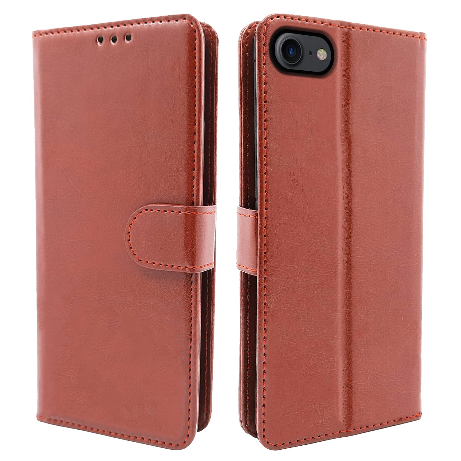 Pikkme brown flip case for iPhone SE 2020