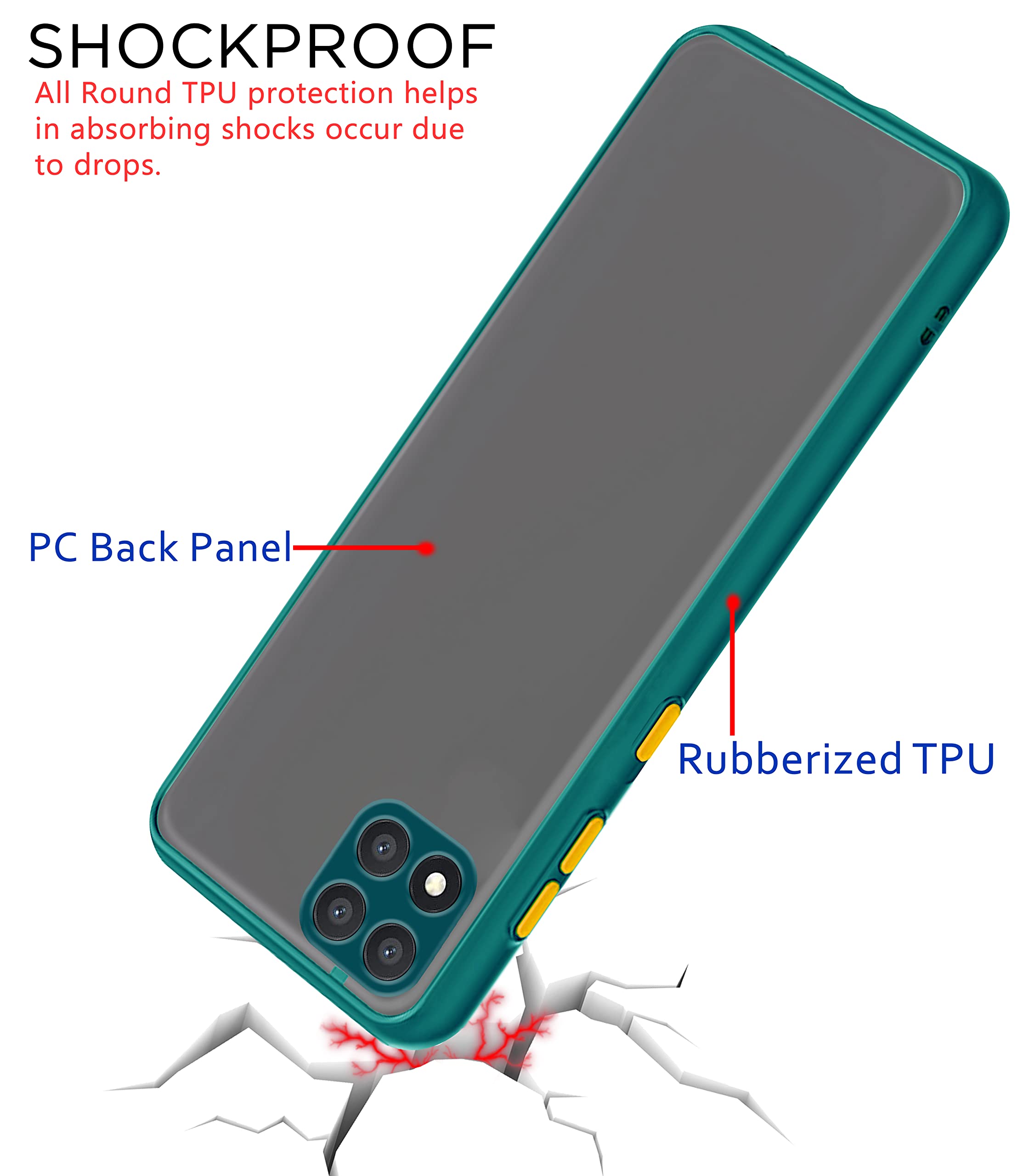 Pikkme Poco C3 green back cover – photo 4