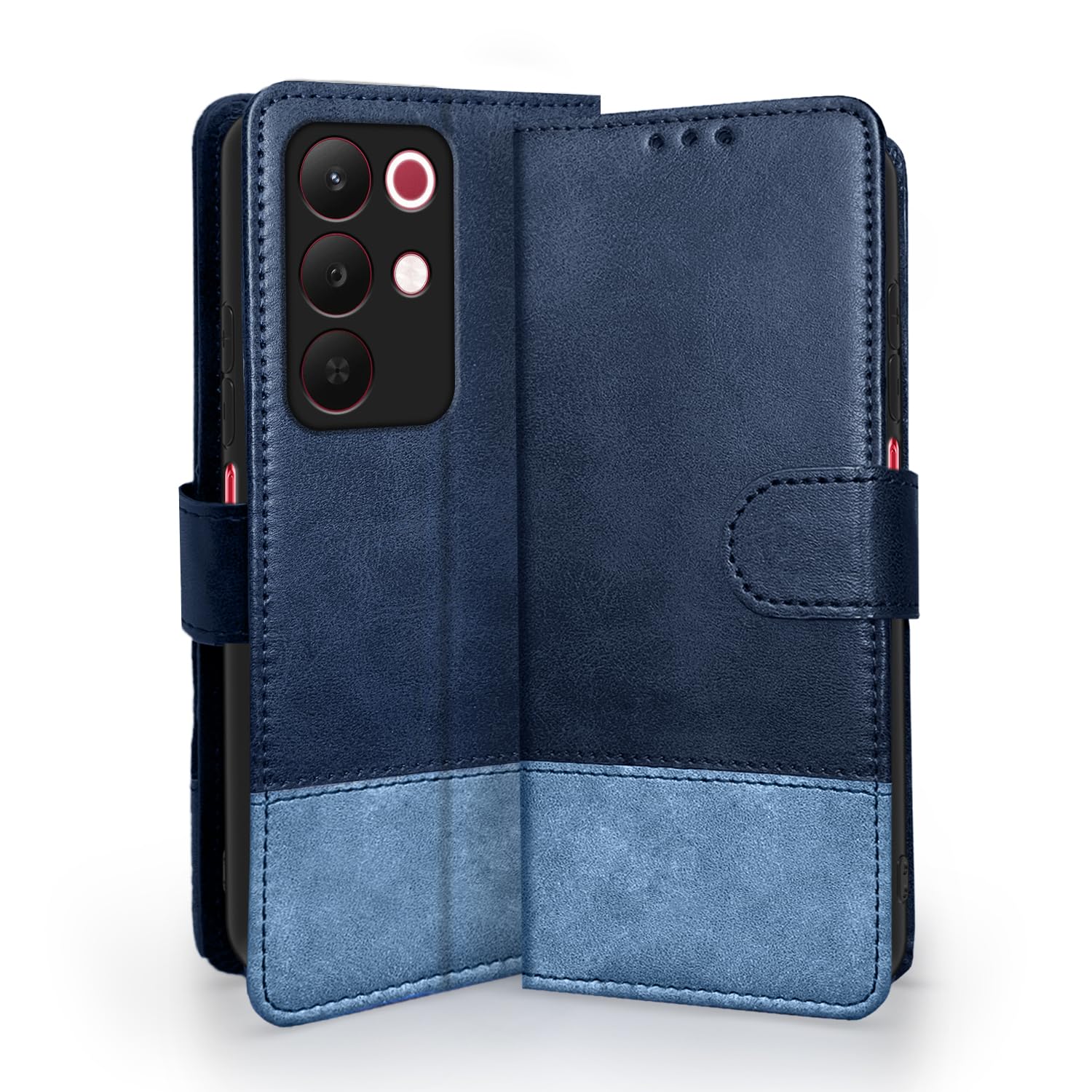 Pikkme navy & light blue Magnetic flip cover for Realme Narzo 90X/C85/15X 5G
