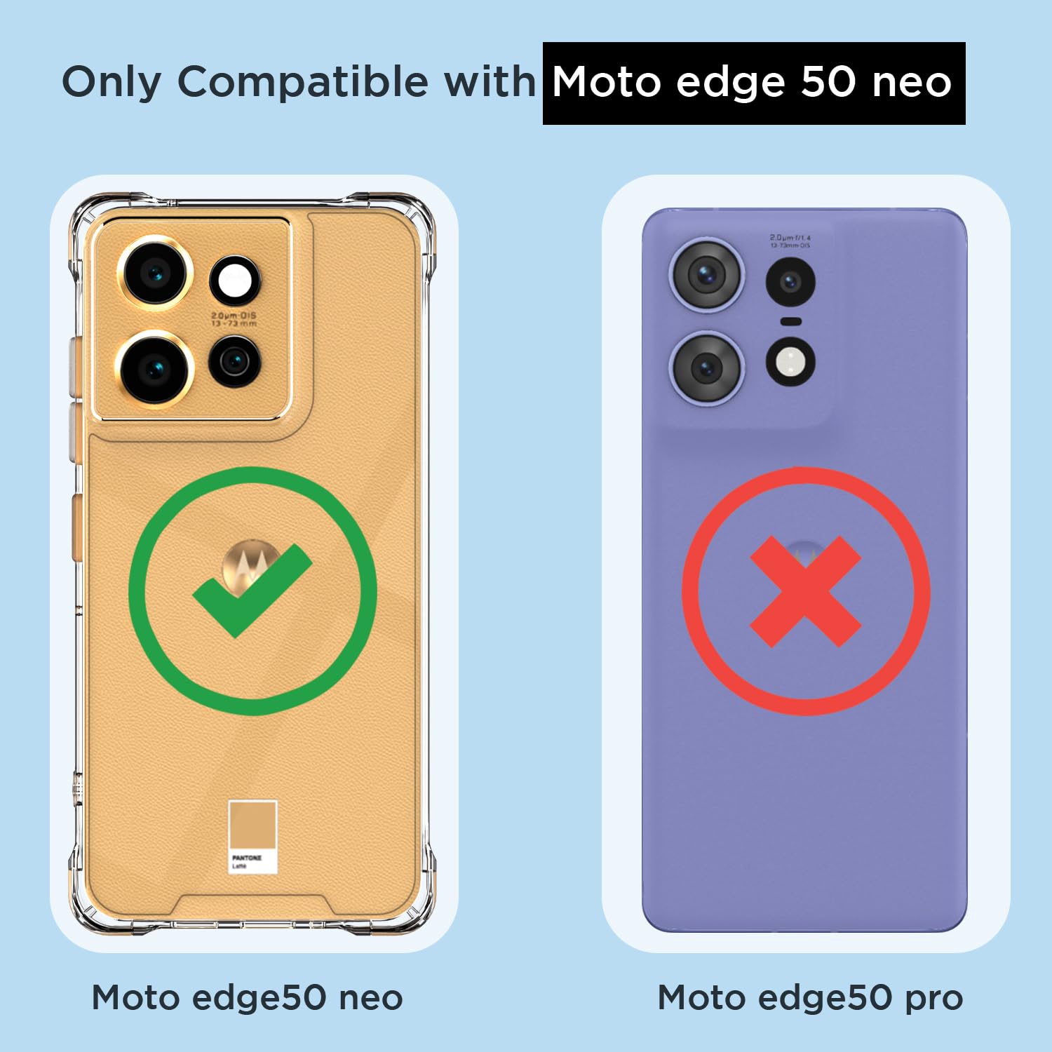 Pikkme Motorola Moto Edge 50 Neo 5G PC + TPU Crystal Clear Back Cover (Transparent)