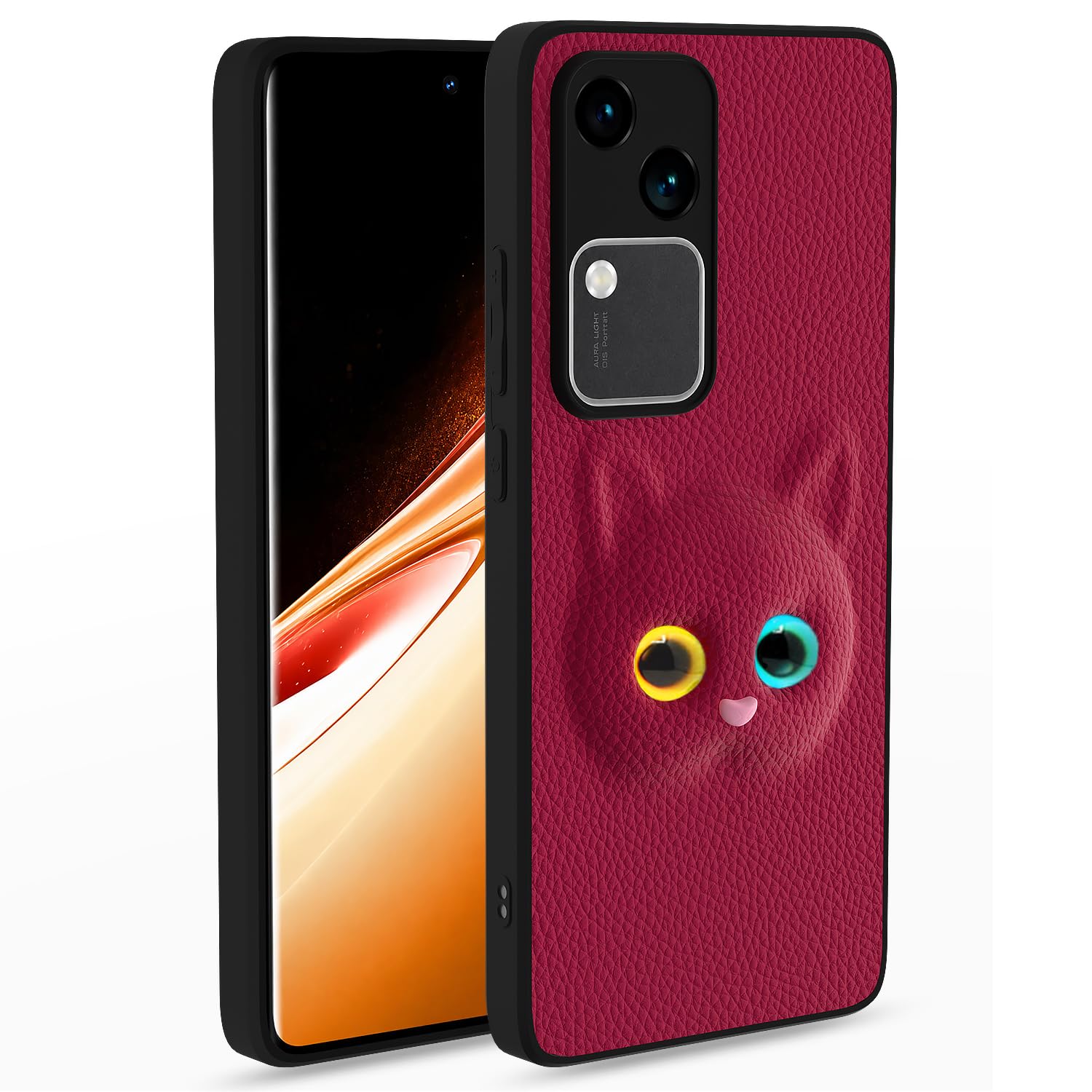Pikkme Vivo V30/V30 Pro 5G Kitty dark pink back cover