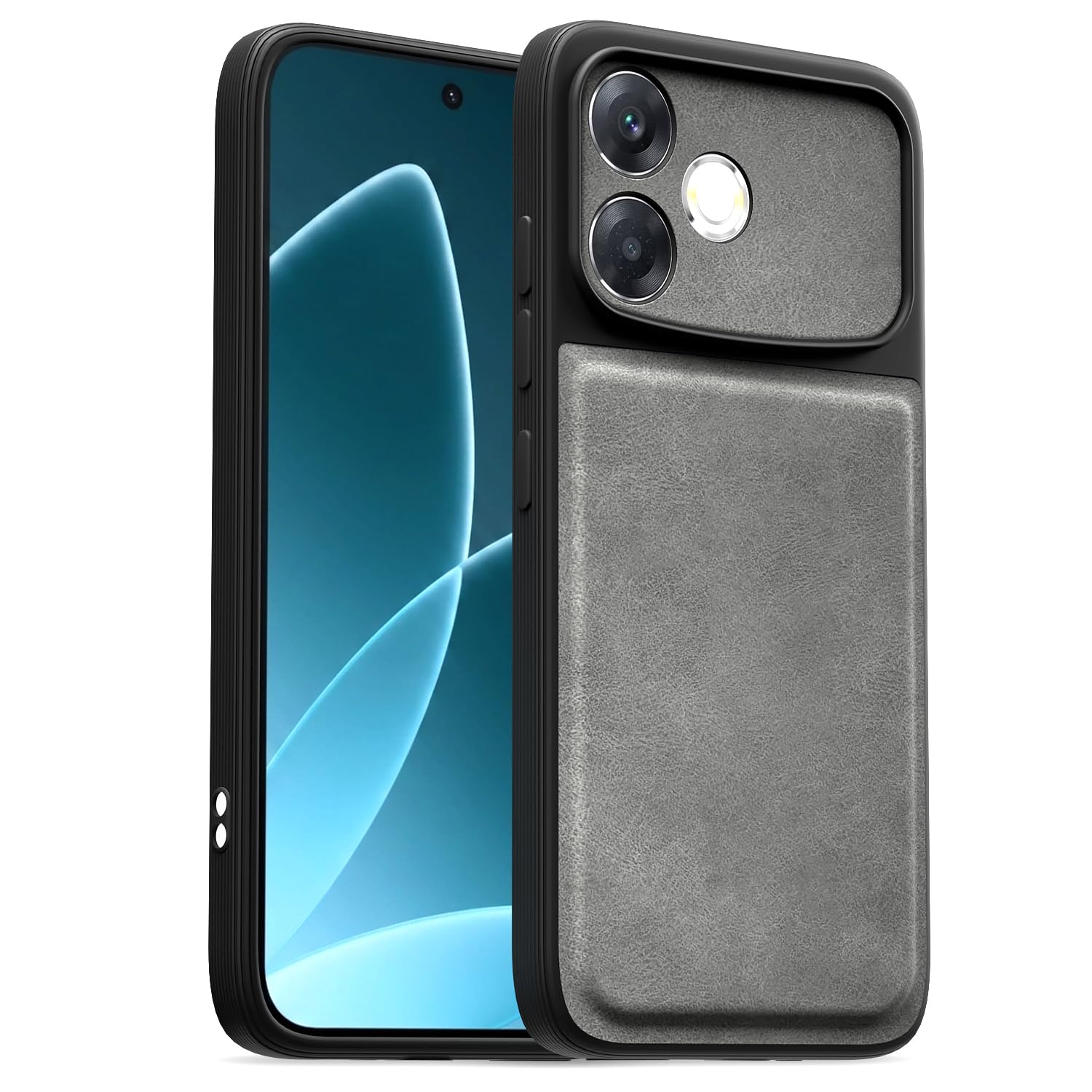 Oppo F33 Pro 5G Leather phone cover in grey by Pikkme