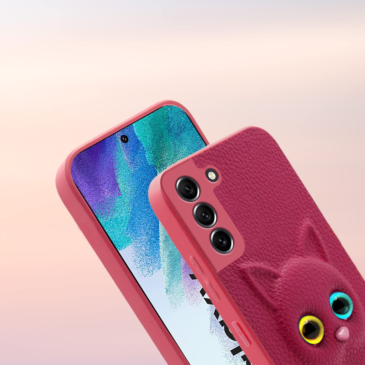 Pikkme Samsung Galaxy S21 Fe 5G Kitty Back Cover (Pink)