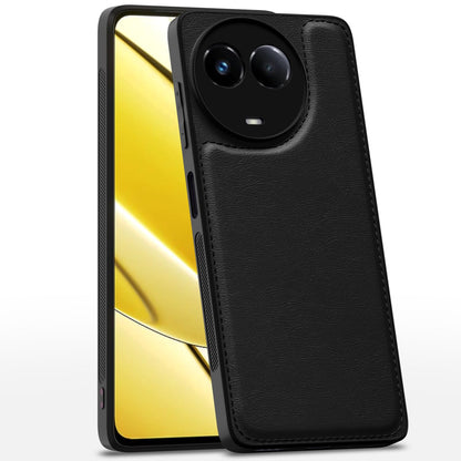 Pikkme black Leather phone cover for Realme 11/11X 5G/Narzo 60X 5G