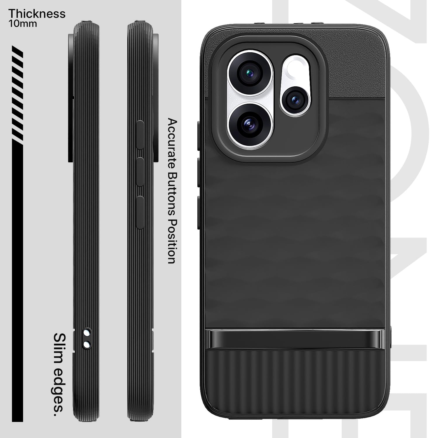 Pikkme black mobile cover for Oppo Reno 15 Pro Mini 5G – photo 3