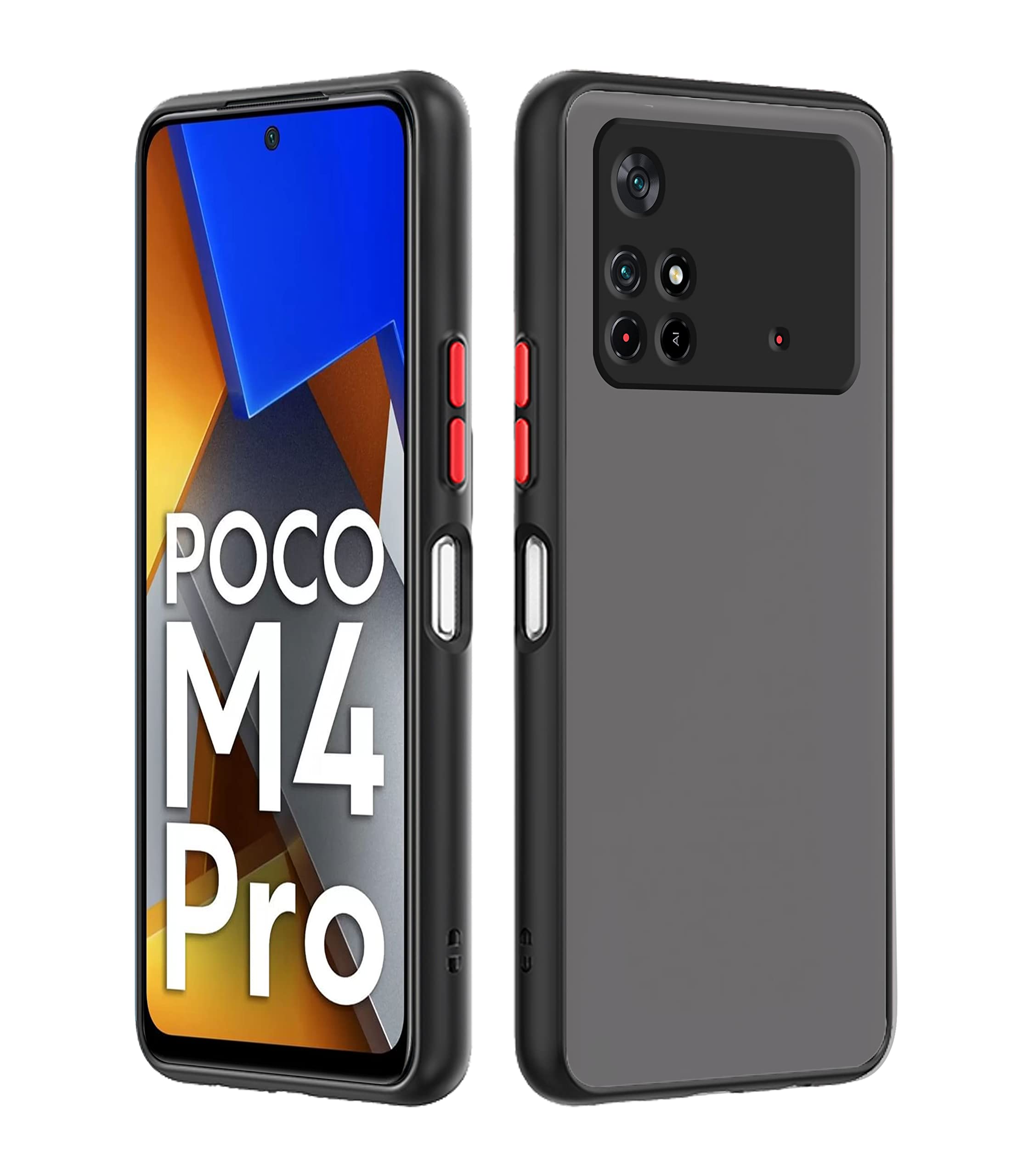 Poco M4 Pro 4G Hybrid mobile cover in black by Pikkme