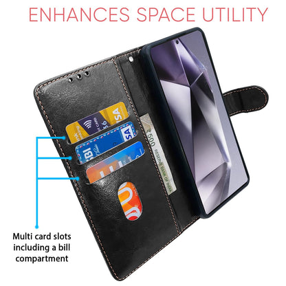 Samsung S24 Ultra 5G Magnetic flip cover in black & brown by Pikkme – photo 4
