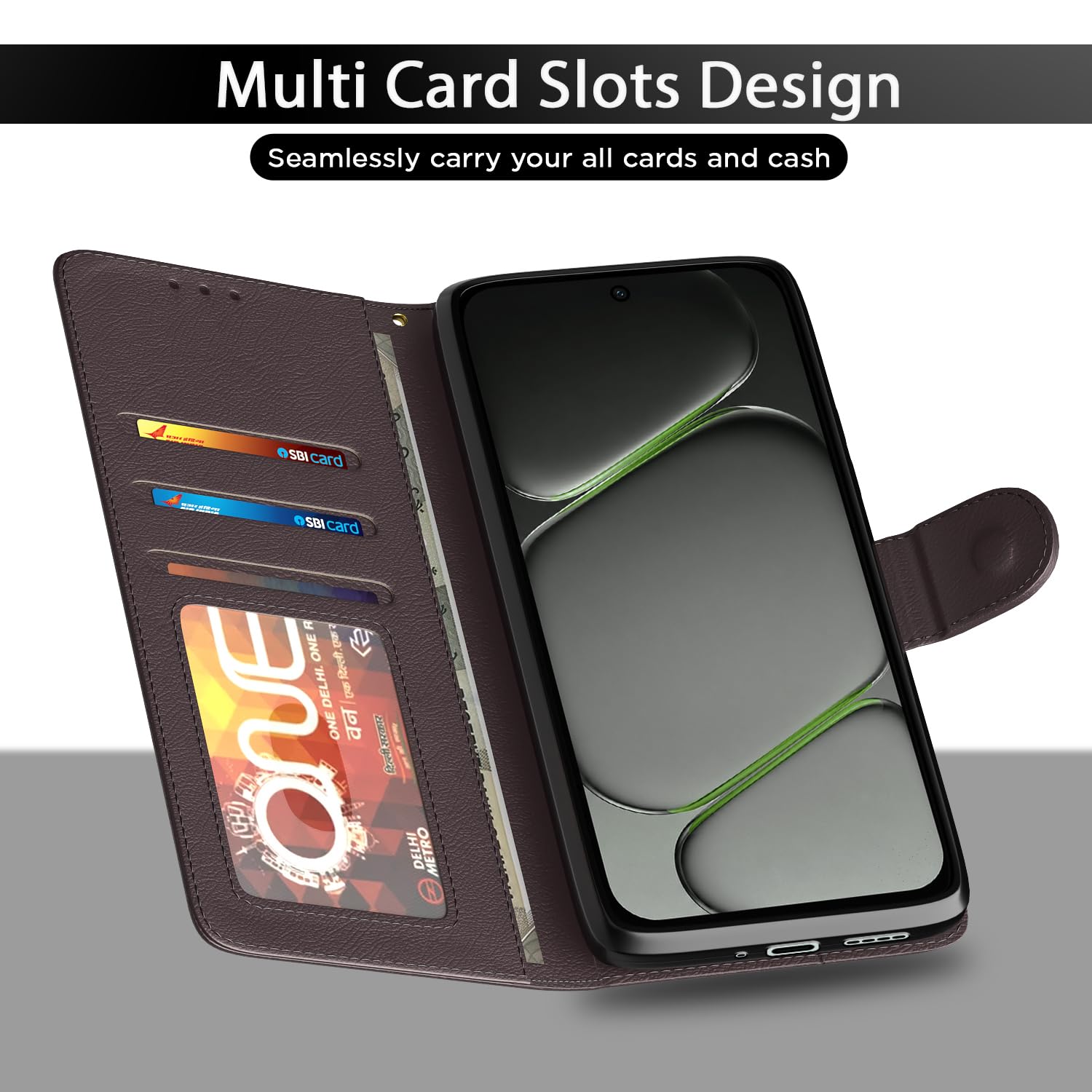 Coffee wallet flip cover for OnePlus N6 5G – Pikkme – photo 5