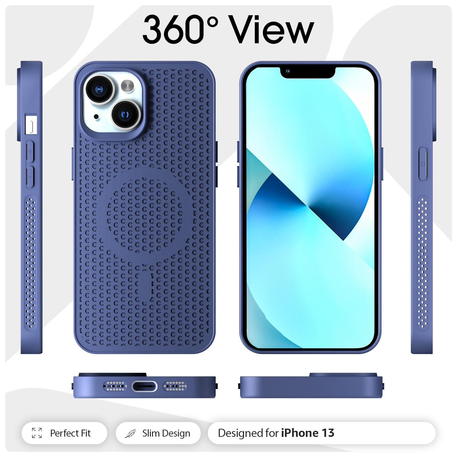iPhone 13/14 mobile cover in blue by Pikkme – photo 3