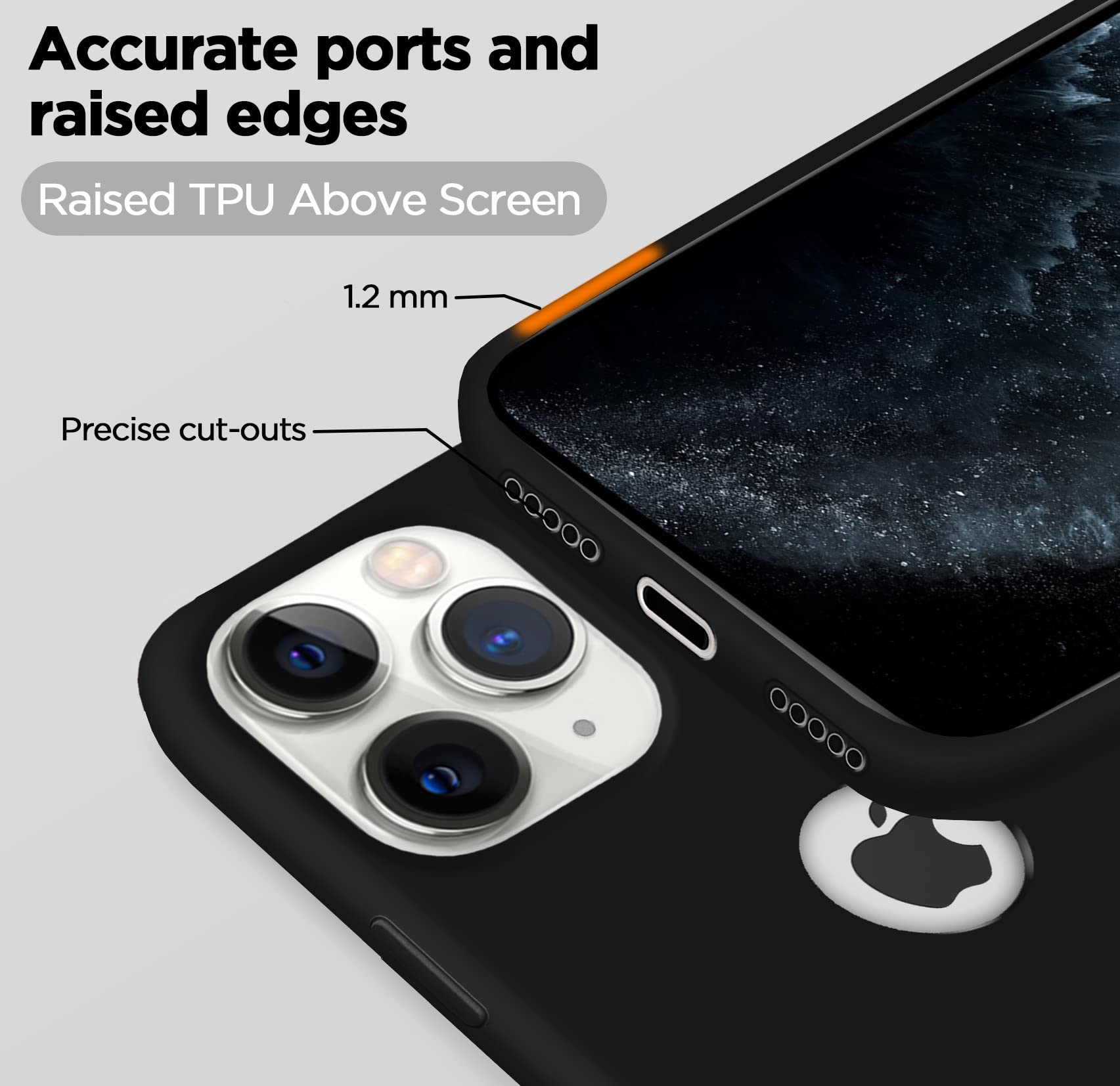 iPhone 11 Pro Max Soft Silicone mobile back cover in black by Pikkme – photo 2