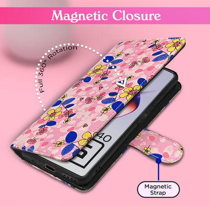 Pikkme pink flower Wallet flip case for Infinix Note 40 5G – photo 6