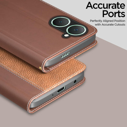Pikkme iQOO Z9 Lite 5G/Vivo T3 Lite 5G/Vivo Y18/Y18e/Y03 Wallet tan mobile flip cover – photo 2