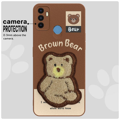 Oppo A53 4G Plush Patch mobile cover in brown by Pikkme – photo 6