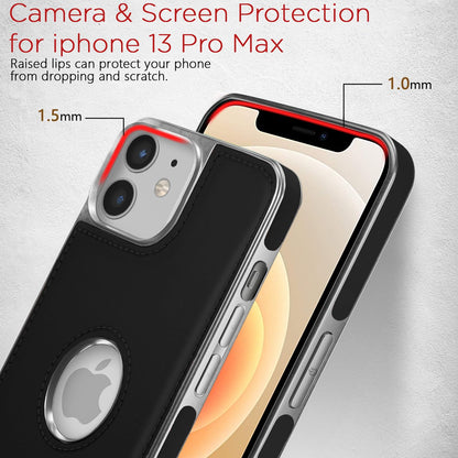 Pikkme chrome black Leatherback mobile back cover for iPhone 12/12 Pro – photo 4