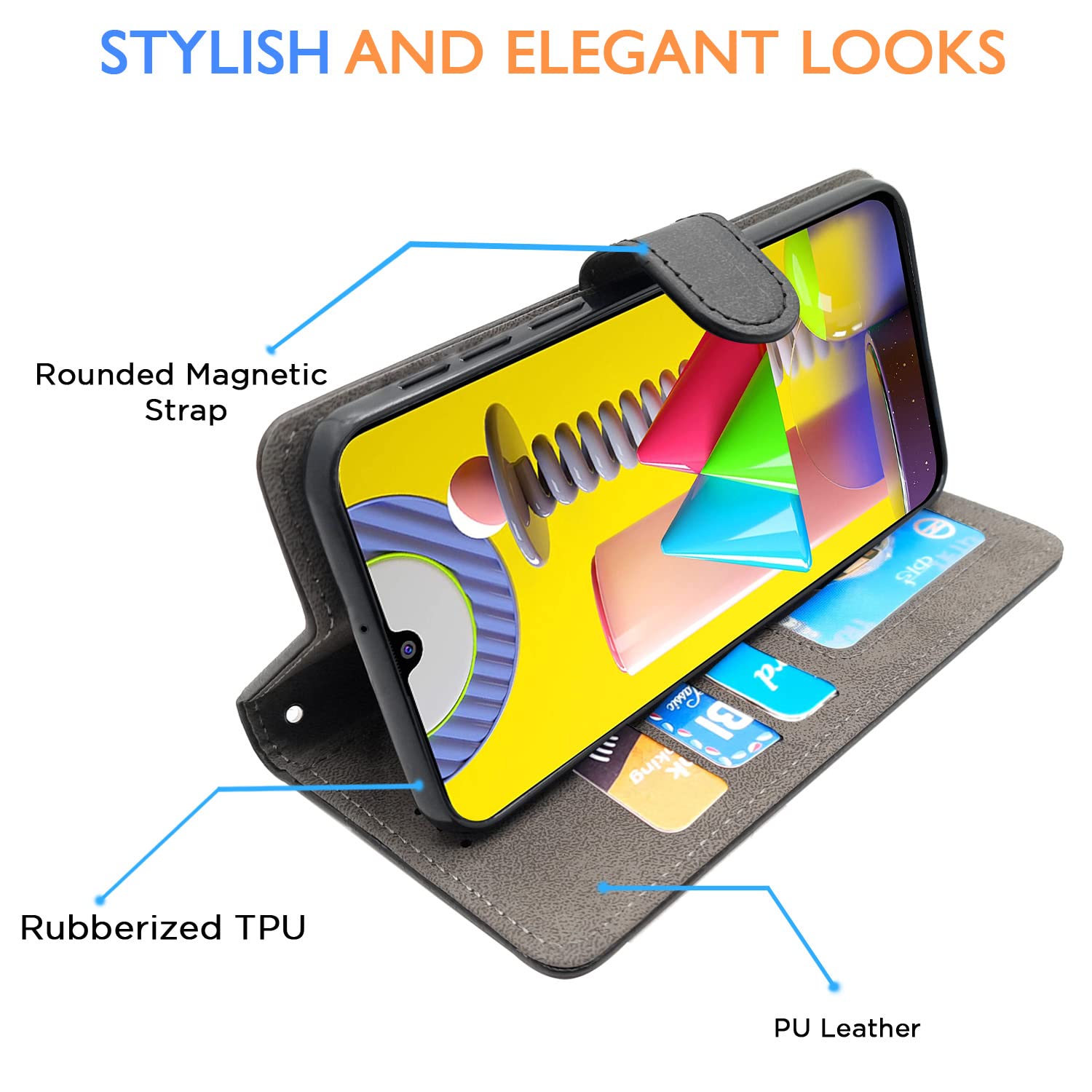 Pikkme black Wallet mobile flip cover for Samsung M31/M31 Prime/F41 – photo 5