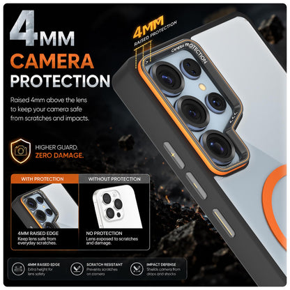Pikkme Samsung S25 Ultra 5G MagSafe black & orange mag-safe back cover – photo 4