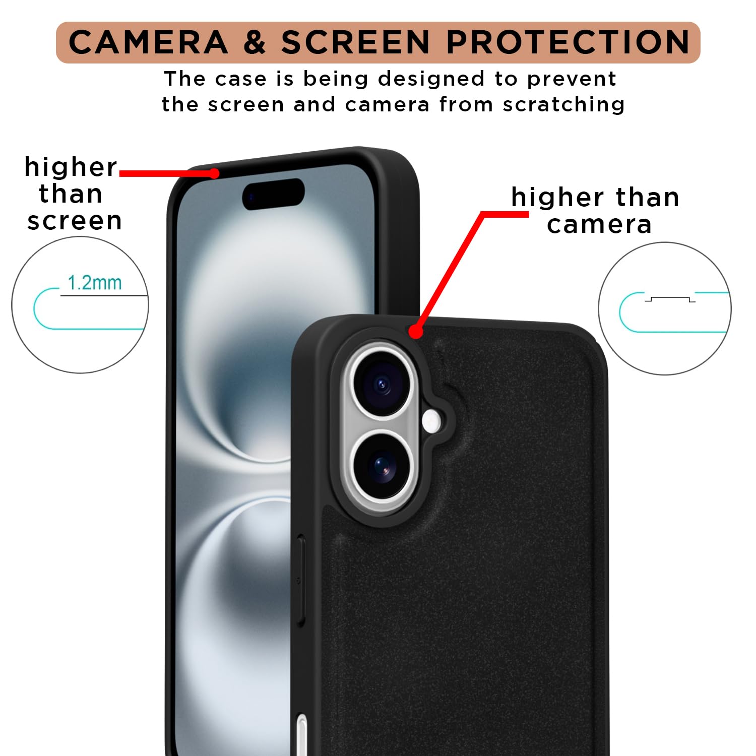 Black Leather mobile back cover for iPhone 16 – Pikkme – photo 4