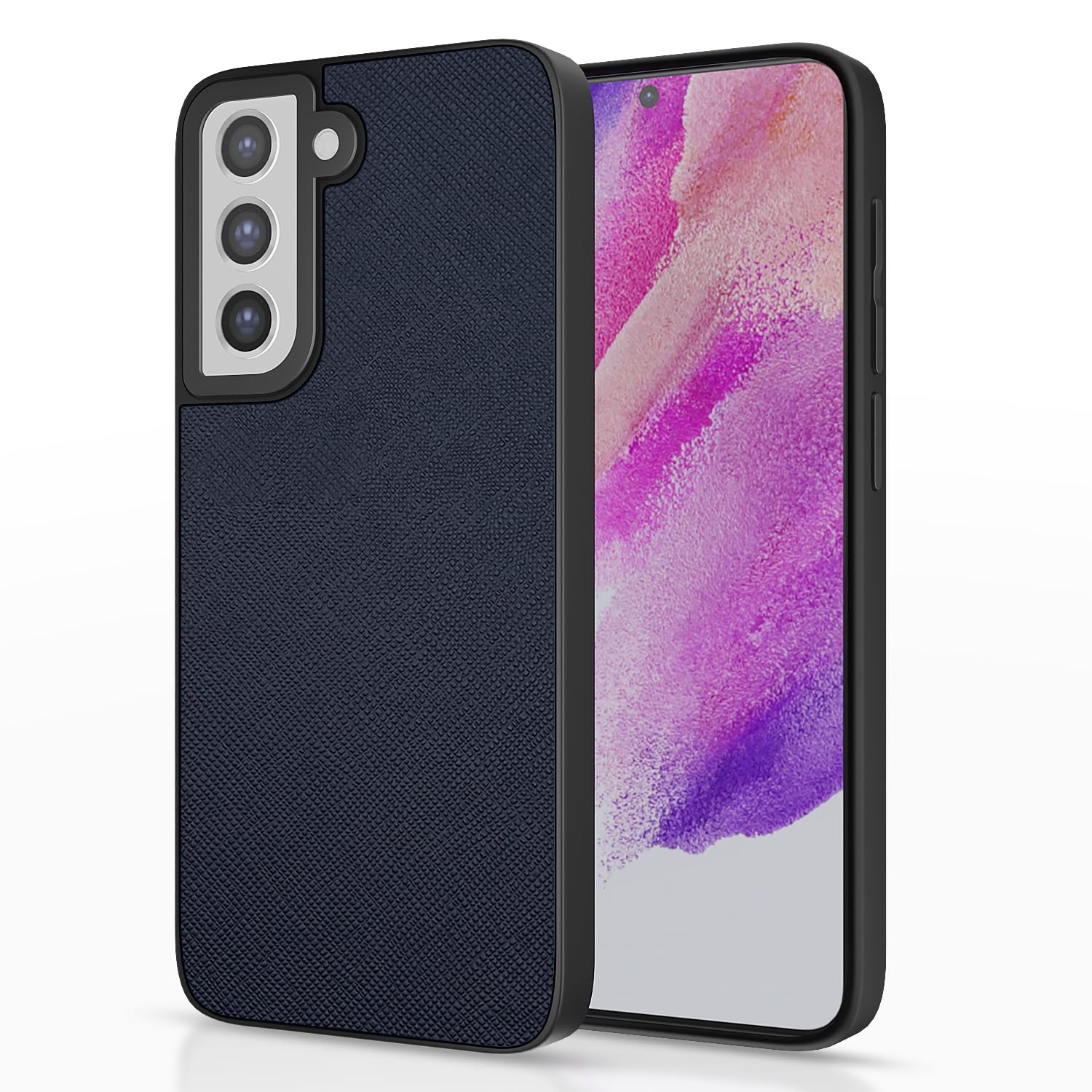 Samsung Galaxy S21 Fe 5G Vegan Leather Back Cover -Blue