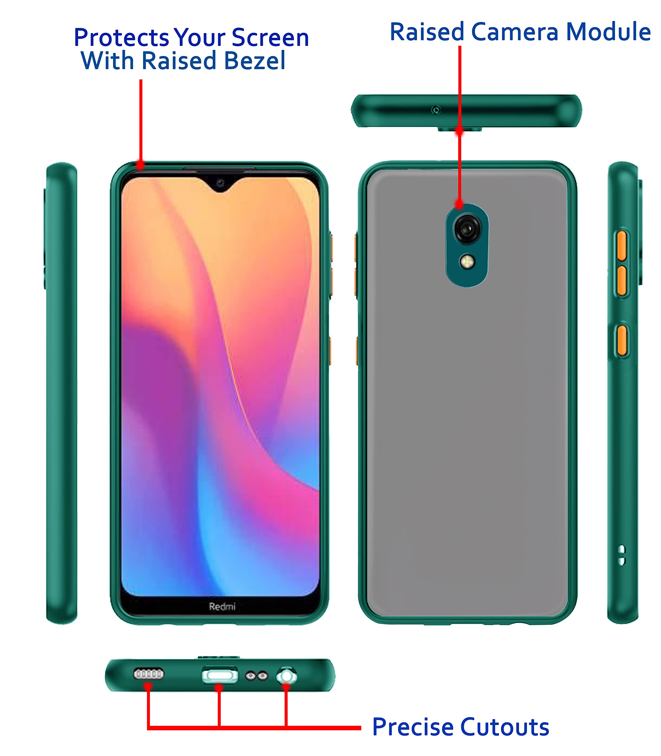 Pikkme green Hybrid mobile cover for Redmi 8A – photo 3