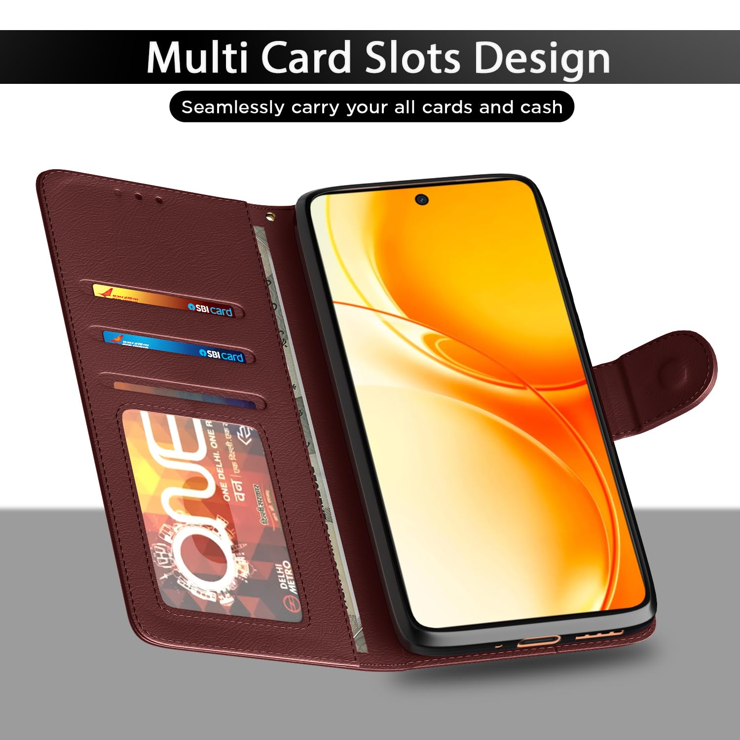 Brown flip cover for Realme P4 Power 5G – Pikkme – photo 5