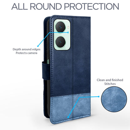 Pikkme navy & light blue Magnetic flip cover for iQOO Z9 Lite 5G/Vivo T3 Lite 5G/Vivo Y18/Y18e/Y03 – photo 2